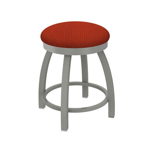 18" Swivel Vanity Stool, Nickel Finish, Graph Poppy Seat